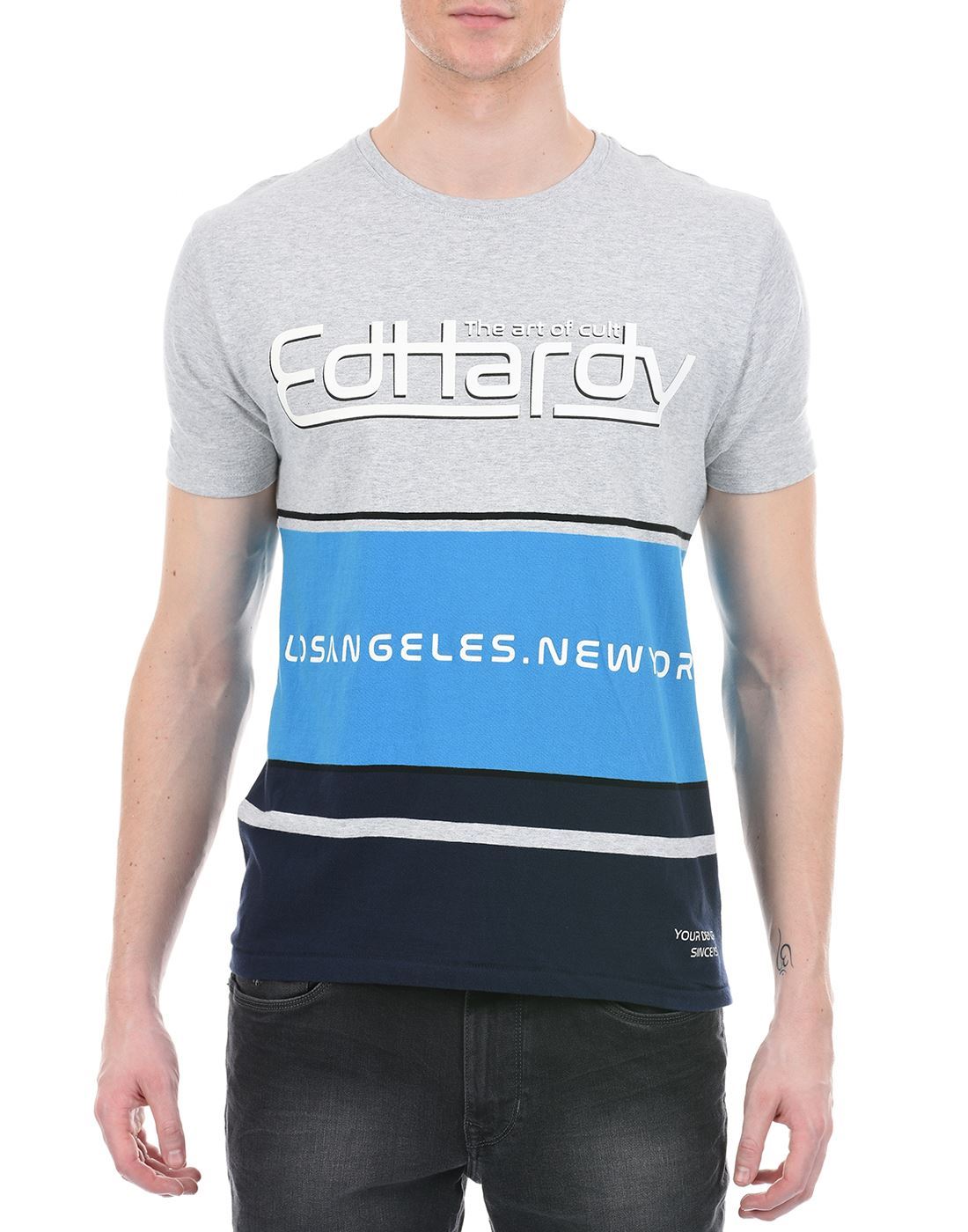 Ed Hardy Men Casual Wear Grey T-Shirt